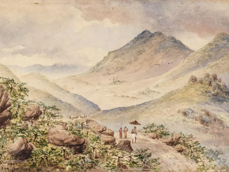 1837-Constance Gordon-Cumming - La valle di Kalebooka vista da Relugas [Ceylon]